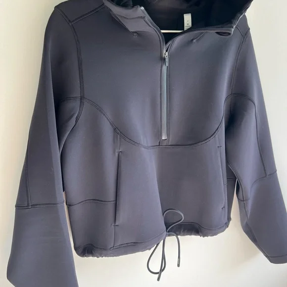 Lululemon Athletica Unleash Strength Black Cropped Hooded Jacket 4 Hoodie - Picture 2 of 8